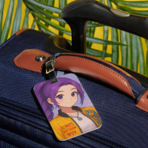 Anime K-Pop Idol Group   Original Manga-Style Pop  Luggage Tag