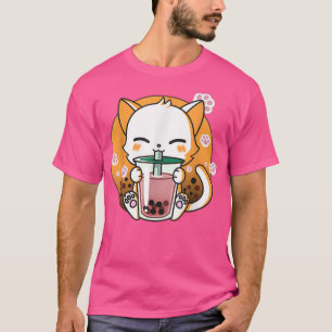 Anime Kawaii Cute Cat Boba Bubble Tea Neko Gifts G T-Shirt