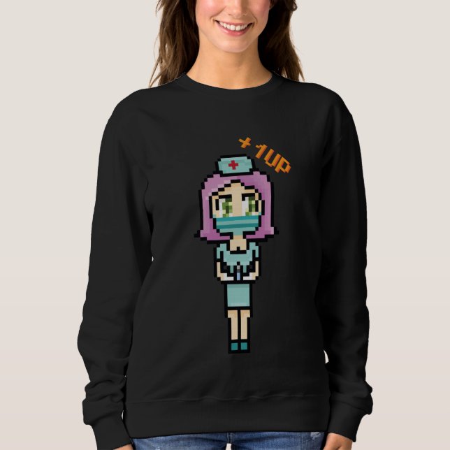 Anime Kawaii - Pixelize Nurse - Japanese Aesthetic Sweatshirt (Front)