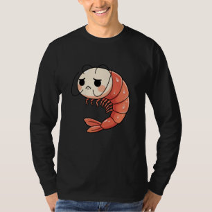 Anime Kawaii Shrimp Chibi, Cute Grumpy Shrimp Mang T-Shirt