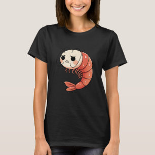 Anime Kawaii Shrimp Chibi, Cute Grumpy Shrimp Mang T-Shirt