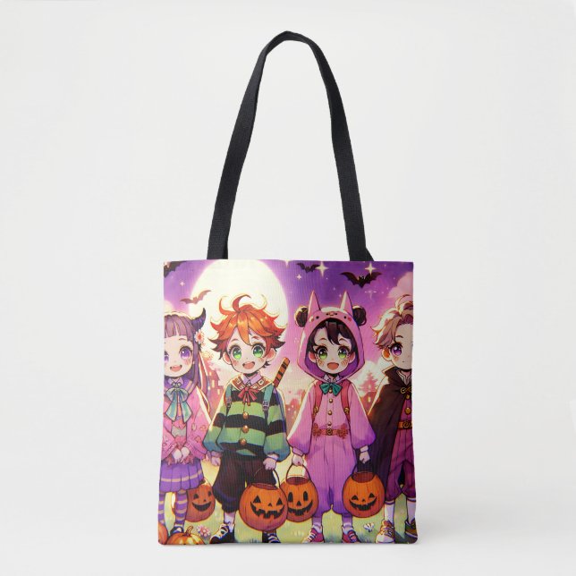Anime Kid's Halloween Tote Bag (Front)