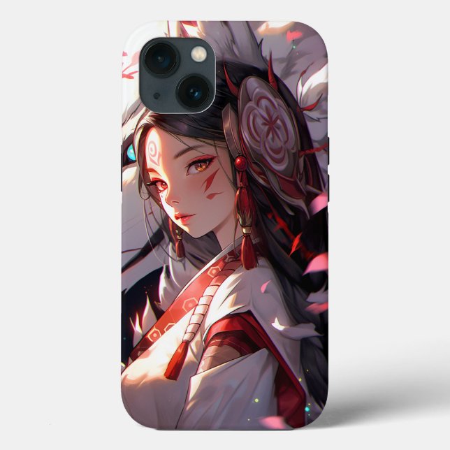 Anime Kitsune Girl Cute Fox Fantasy Art Case-Mate iPhone Case (Back)