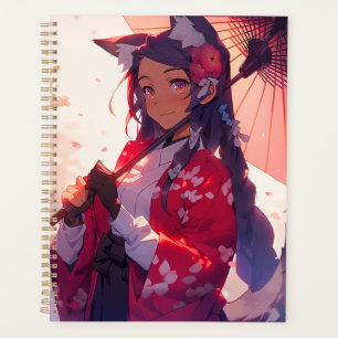 Anime Kitsune Girl Cute Fox Fantasy Art Planner