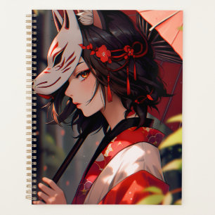 Anime Kitsune Girl Cute Fox Fantasy Art Planner