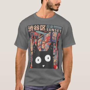 Anime Kitten Neko Japan Manga Harajuku Otaku Graph T-Shirt