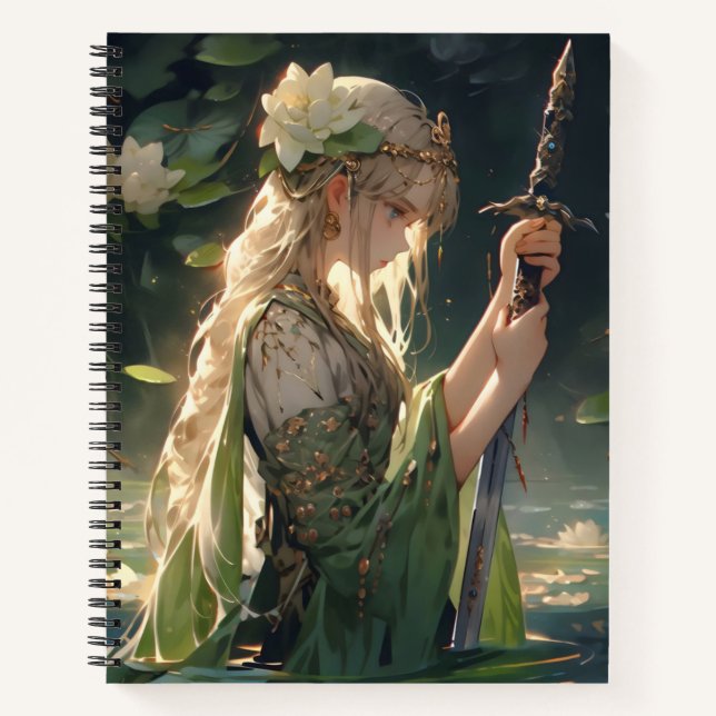 Anime Lady of Lake Notebook (Front)