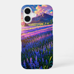 Anime Lavender Fields in Summer iPhone 16 Case