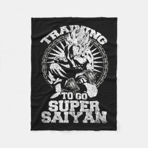 Anime Lover Bodybuilder Funny Workout Fitness Gym Fleece Blanket