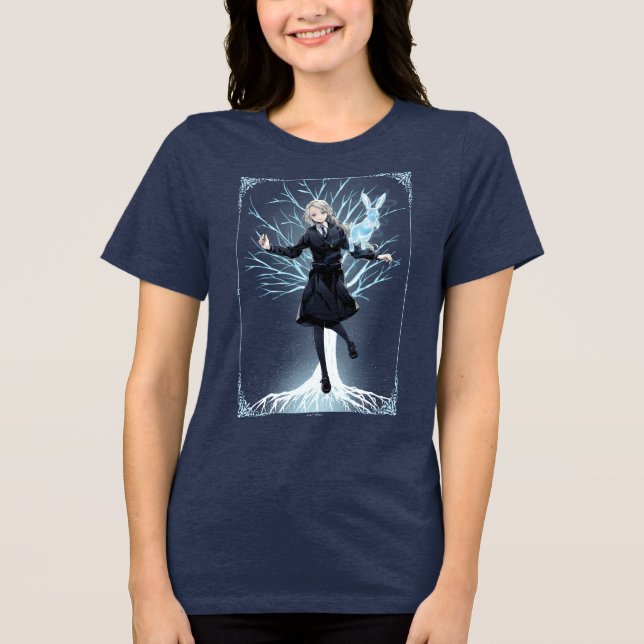 Anime Luna Lovegood's Rabbit Patronus Tri-Blend Shirt (Front)