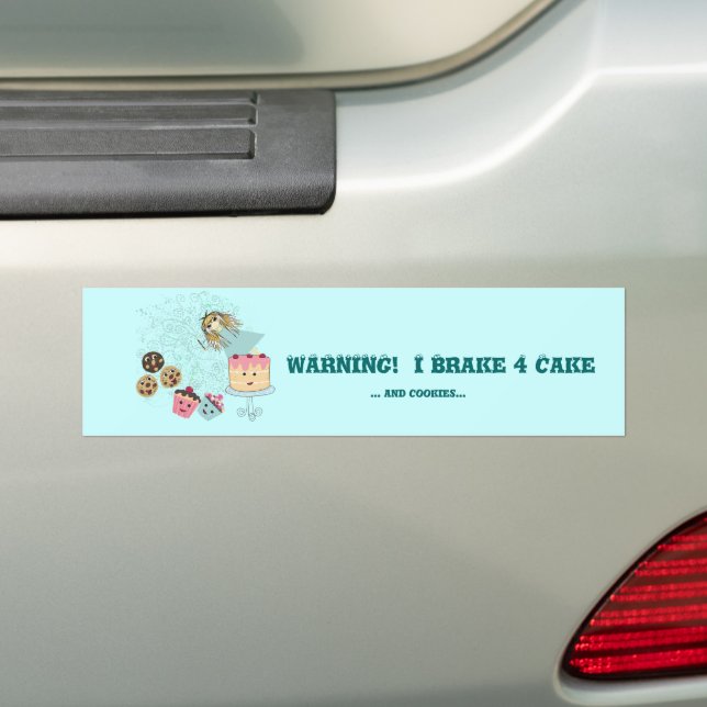 Anime Magic Wand CupCakes and Cookies Bumper Sticker (On Car)