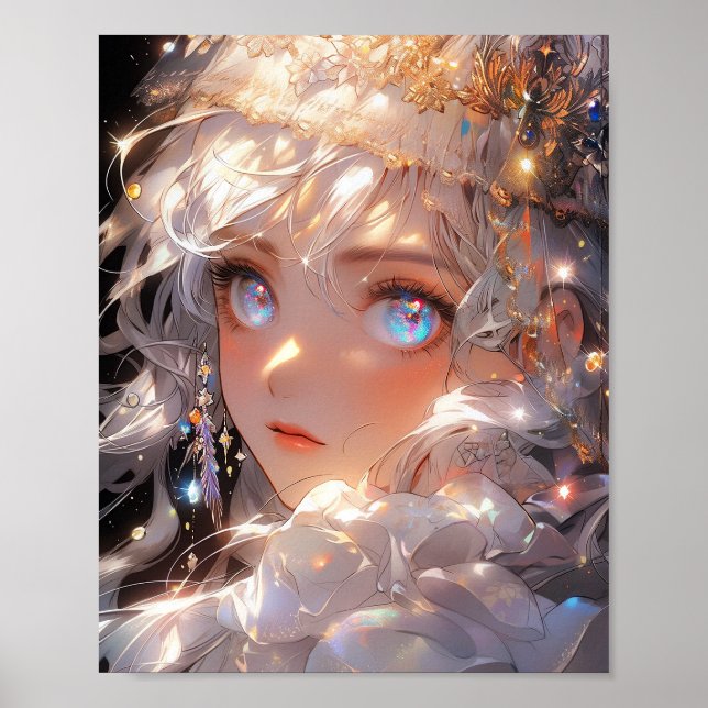 Anime Magical Girl Fantasy Art Poster (Front)