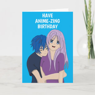 Anime Manga Couple Birthday Card