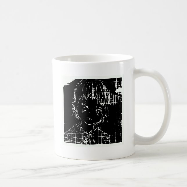 anime manga everyday black project coffee mug (Right)