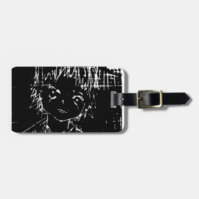 anime manga everyday black project luggage tag (Front Horizontal)