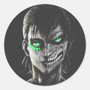 Anime Manga Funny Cute Japan Otaku Classic Round Sticker