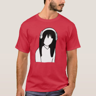 Anime manga girl headphones friends T-Shirt