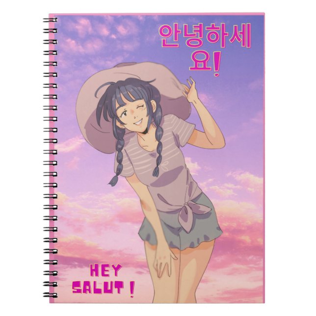 Anime manga girl notebook (Front)