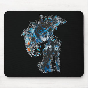 Anime Manga Graphic Blue-eyes Illustration Anime  Mouse Pad