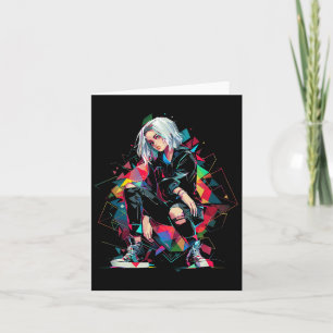 Anime Manga Graphic Polygon Art Anime  Card