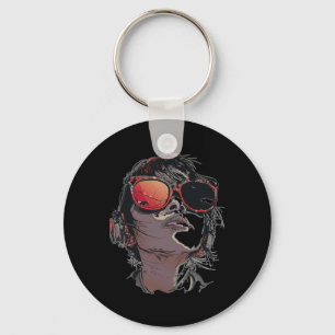 Anime Manga Graphic Sunglasses Art Anime Key Ring