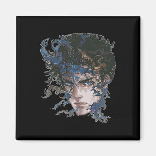 Anime Manga Motif Blue-eyes Art Anime  Magnet