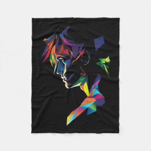 Anime Manga Motif Colourful Artwork Anime Fleece Blanket