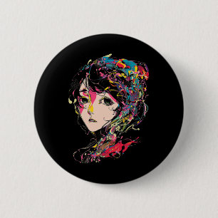 Anime Manga Motif Colourful Illustration Anime 1  6 Cm Round Badge