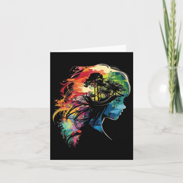 Anime Manga Motif Colourful Illustration Anime  Card (Front)