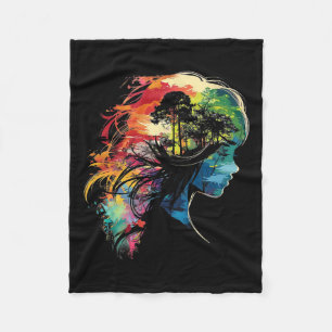 Anime Manga Motif Colourful Illustration Anime Fleece Blanket