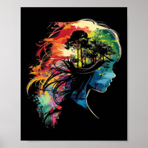 Anime Manga Motif Colourful Illustration Anime  Poster