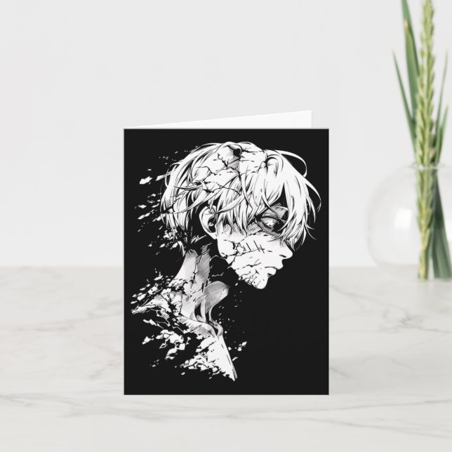 Anime Manga Motif Drawing Artwork Anime  Card (Front)