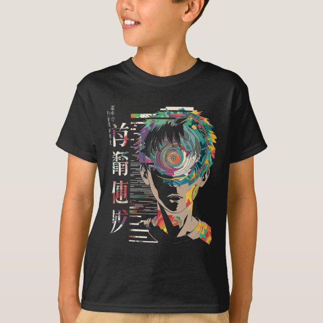Anime Manga Motif Mandala Artwork Anime 1  T-Shirt (Front)