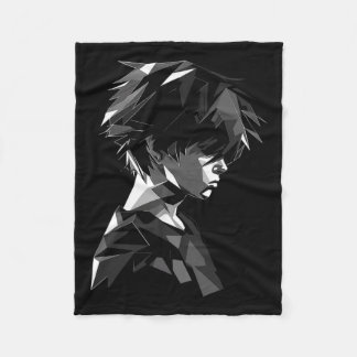 Anime Manga Motif Polygon Artwork Anime  Fleece Blanket