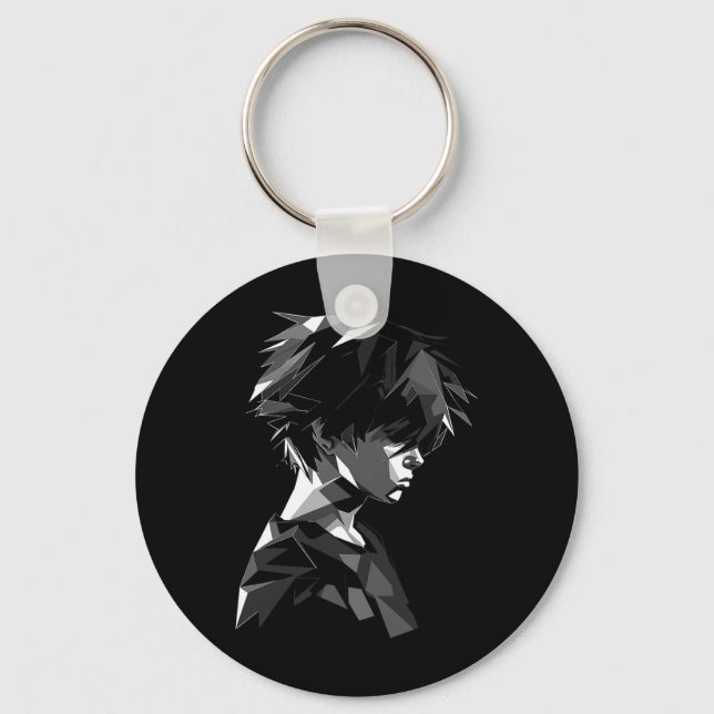 Anime Manga Motif Polygon Artwork Anime  Key Ring (Front)