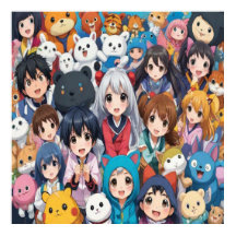 Anime manga pop art lovers pop lovers cartoon