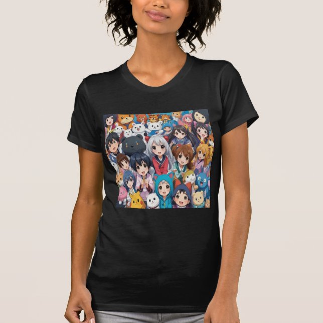 Anime manga pop art lovers pop lovers cartoon  T-Shirt (Front)