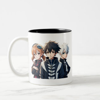 Anime manga pop art lovers pop lovers cartoon Two-Tone coffee mug