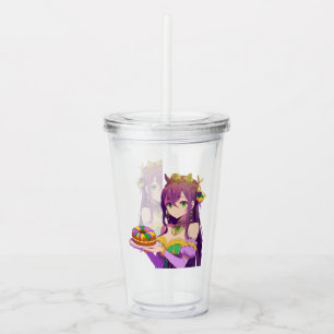 Anime Mardi Gras King cake Acrylic Tumbler