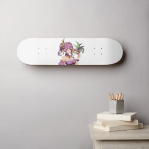 Anime Mardi Gras mask Skateboard