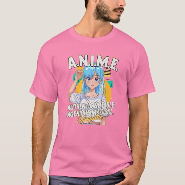 Anime Meaning Authenthic Noteable Ingenious Magica T-Shirt (Front)