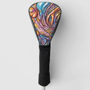 Anime melting plastic texture, Vibrant colours Golf Head Cover