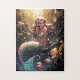 Anime Mermaid Girl Fantasy Art Jigsaw Puzzle