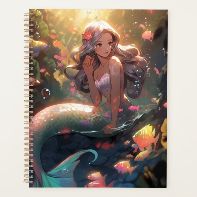 Anime Mermaid Girl Fantasy Art Planner (Front)