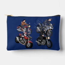 Anime Motorcycle & Racing Cars Blue Accessory Pouc