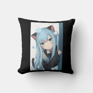 Anime Neko Cat Girl Pastel Kawaii Japanese Waifu O Cushion