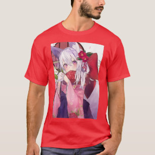 Anime Neko Catgirl Kawaii Waifu Aesthetic Japanese T-Shirt