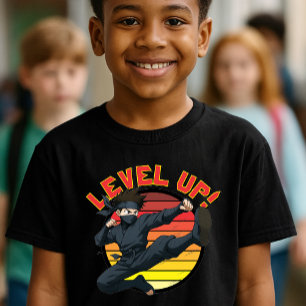 Anime Ninja On Retro Sunset Template Tri-Blend Shirt