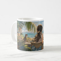  Anime office by the sea