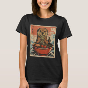 Anime Otter Ramen Japanese Funny Kawaii Gift Men W T-Shirt